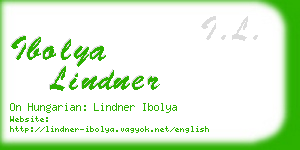 ibolya lindner business card